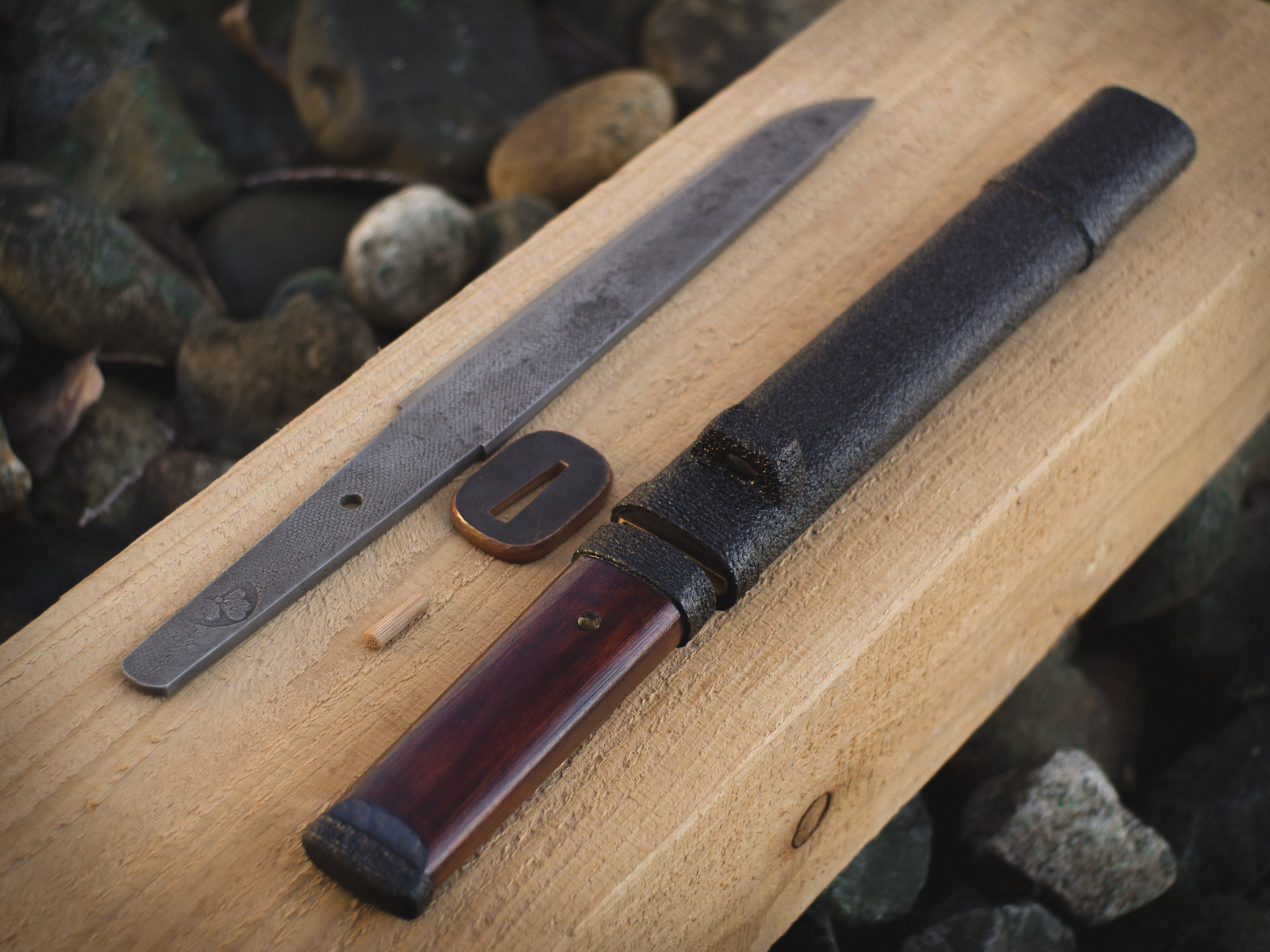 Island Blacksmith: Charcoal forged knives from reclaimed materials.