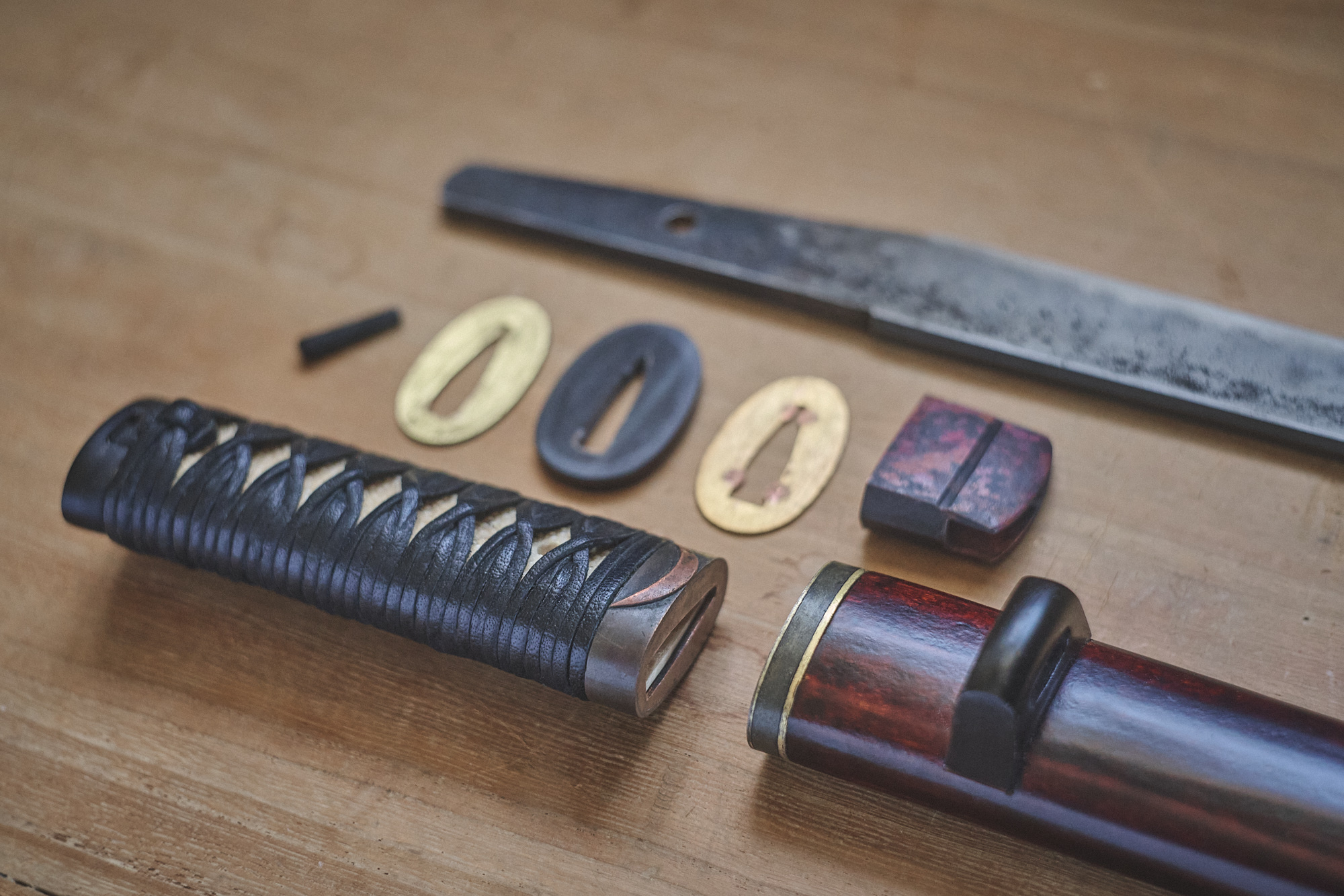 Tools for Satoyama Mountain Tanto, hand crafted on Vancouver Island. Island Blacksmith: Charcoal forged knives from reclaimed steel.