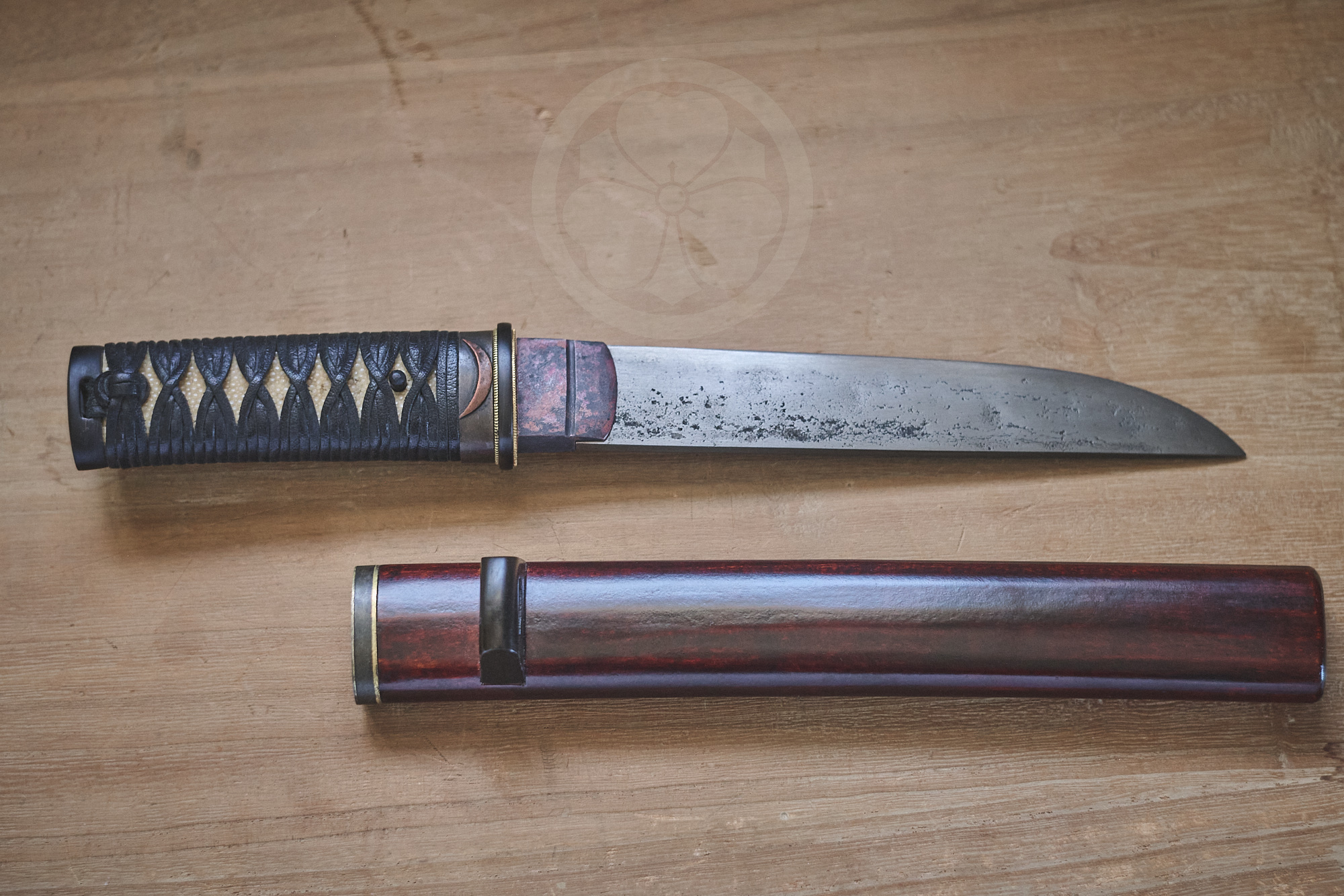 Tools for Satoyama Mountain Tanto, hand crafted on Vancouver Island. Island Blacksmith: Charcoal forged knives from reclaimed steel.