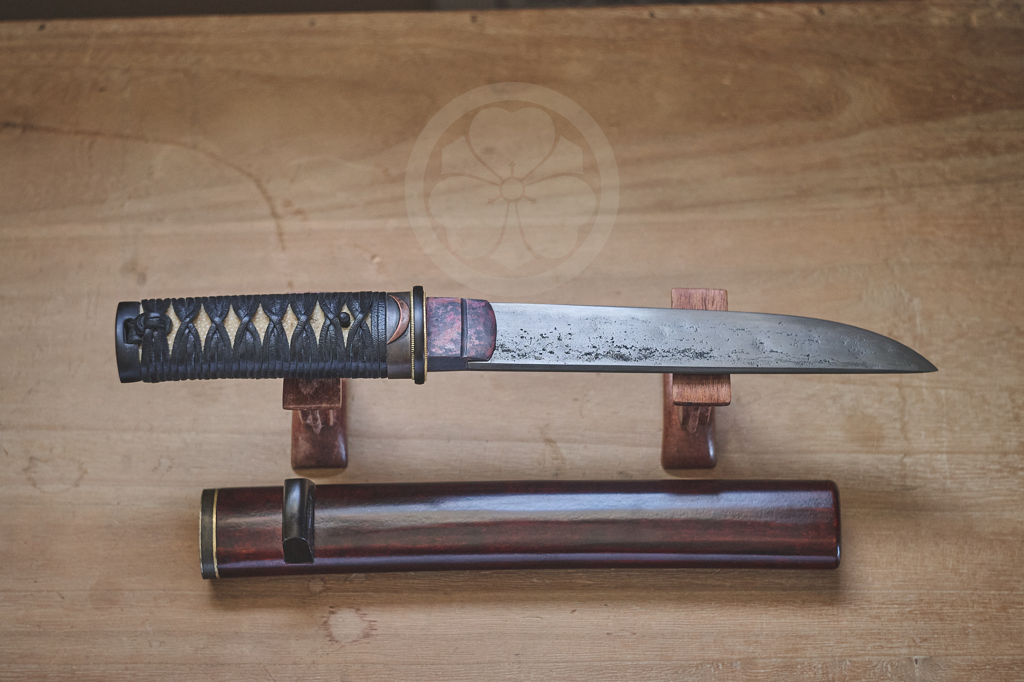 Tools for Satoyama Mountain Tanto, hand crafted on Vancouver Island. Island Blacksmith: Charcoal forged knives from reclaimed steel.