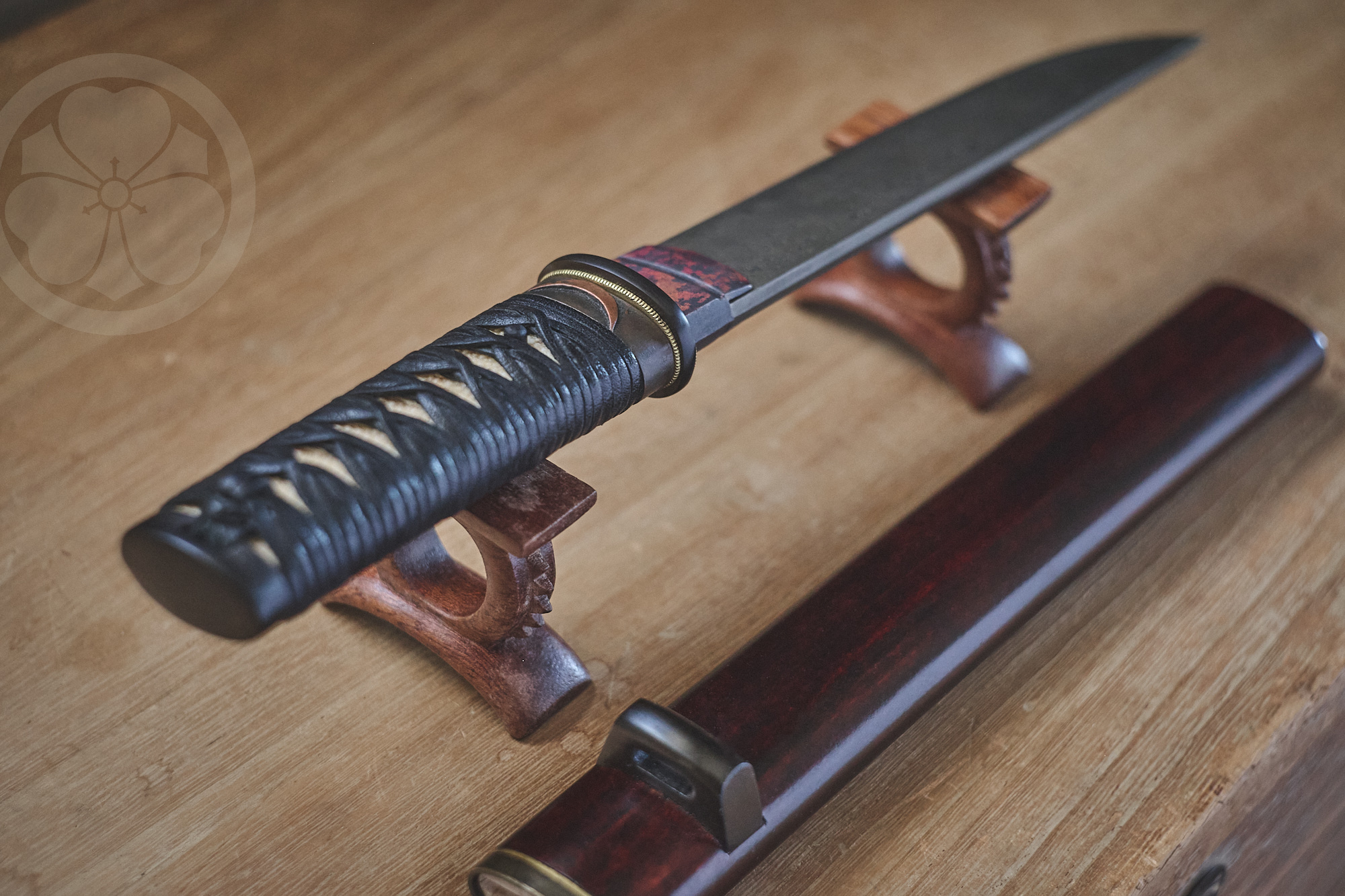 Tools for Satoyama Mountain Tanto, hand crafted on Vancouver Island. Island Blacksmith: Charcoal forged knives from reclaimed steel.
