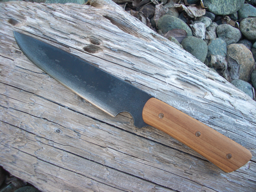 Island Blacksmith: Hand forged knives made from a reclaimed model T leaf spring