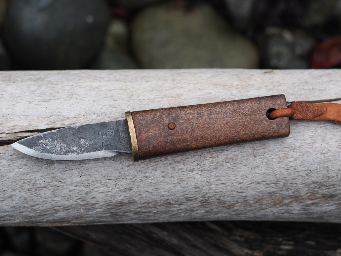 Island Blacksmith: Hand forged knives reclaimed from files and saw blades.