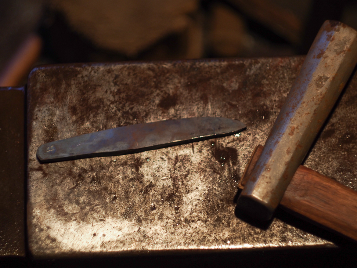 Island Blacksmith: Hand forged tanto made from reclaimed and natural materials