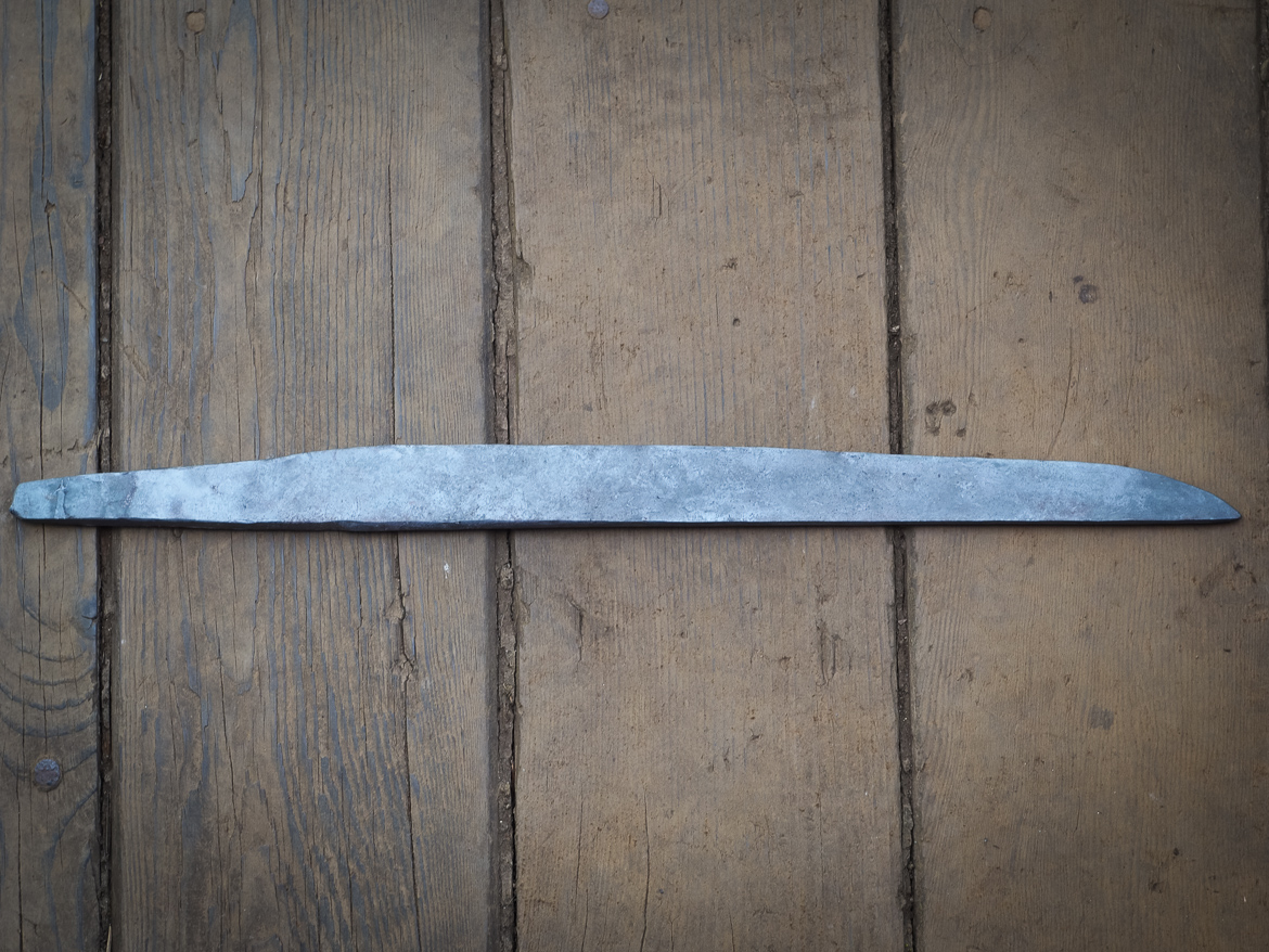 Island Blacksmith: Charcoal forged tanto made from reclaimed and natural materials using traditional techniques