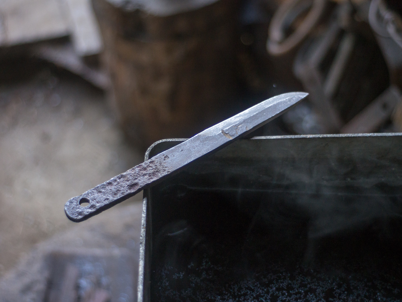 Island Blacksmith: Charcoal forged knives made from reclaimed and natural materials using traditional techniques