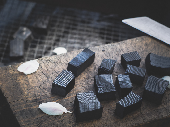 Island Blacksmith: Charcoal forged knives reclaimed from harrow teeth.