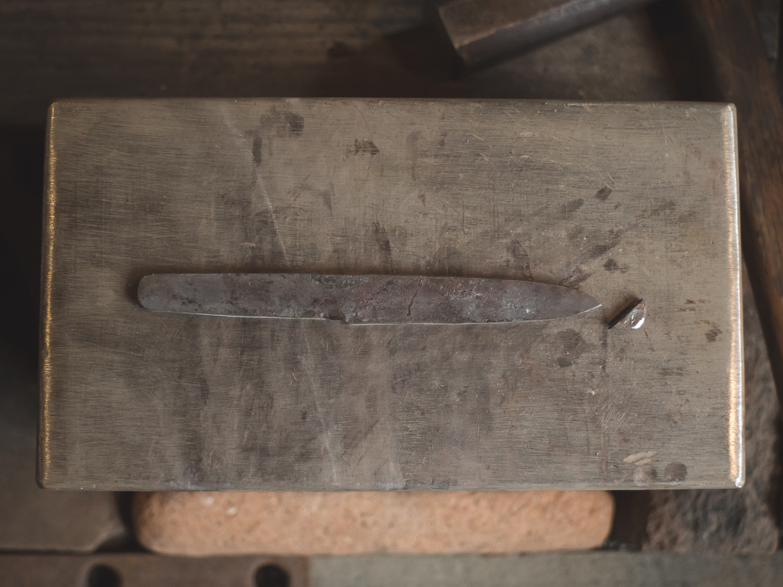 Island Blacksmith: Charcoal forged knives reclaimed from antique steel.