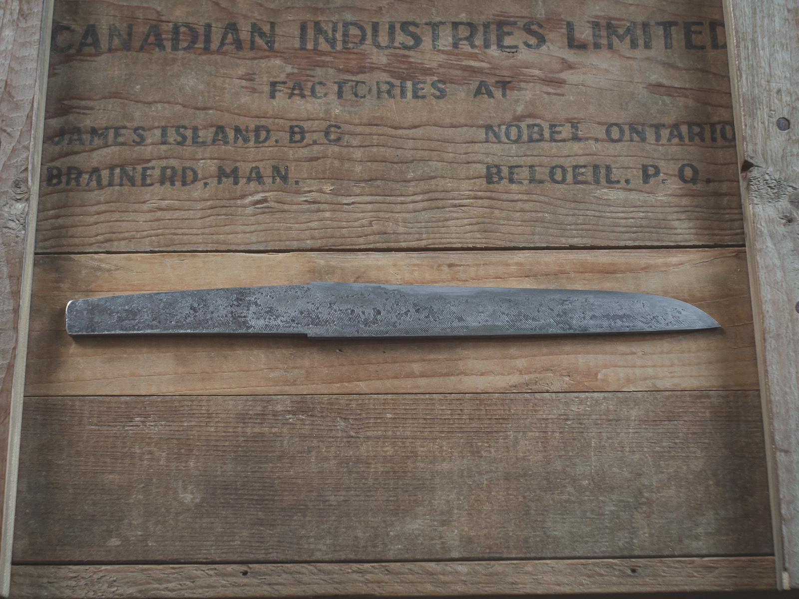 Island Blacksmith: Charcoal forged knives from reclaimed steel.