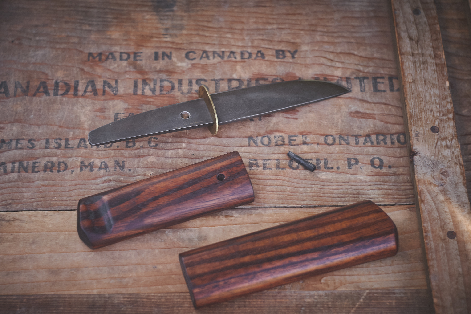 Island Blacksmith: Charcoal forged knives from reclaimed series land rover steel.