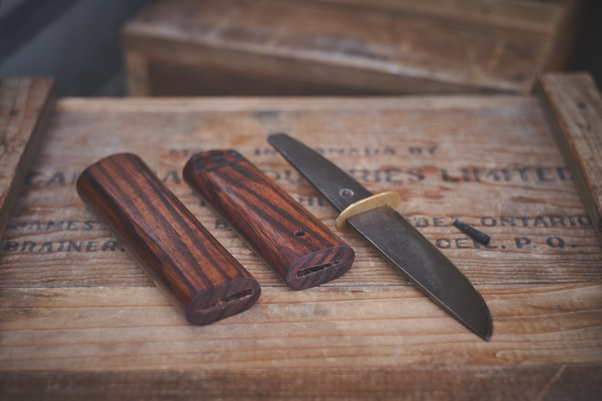 Island Blacksmith: Charcoal forged knives from reclaimed series land rover steel.