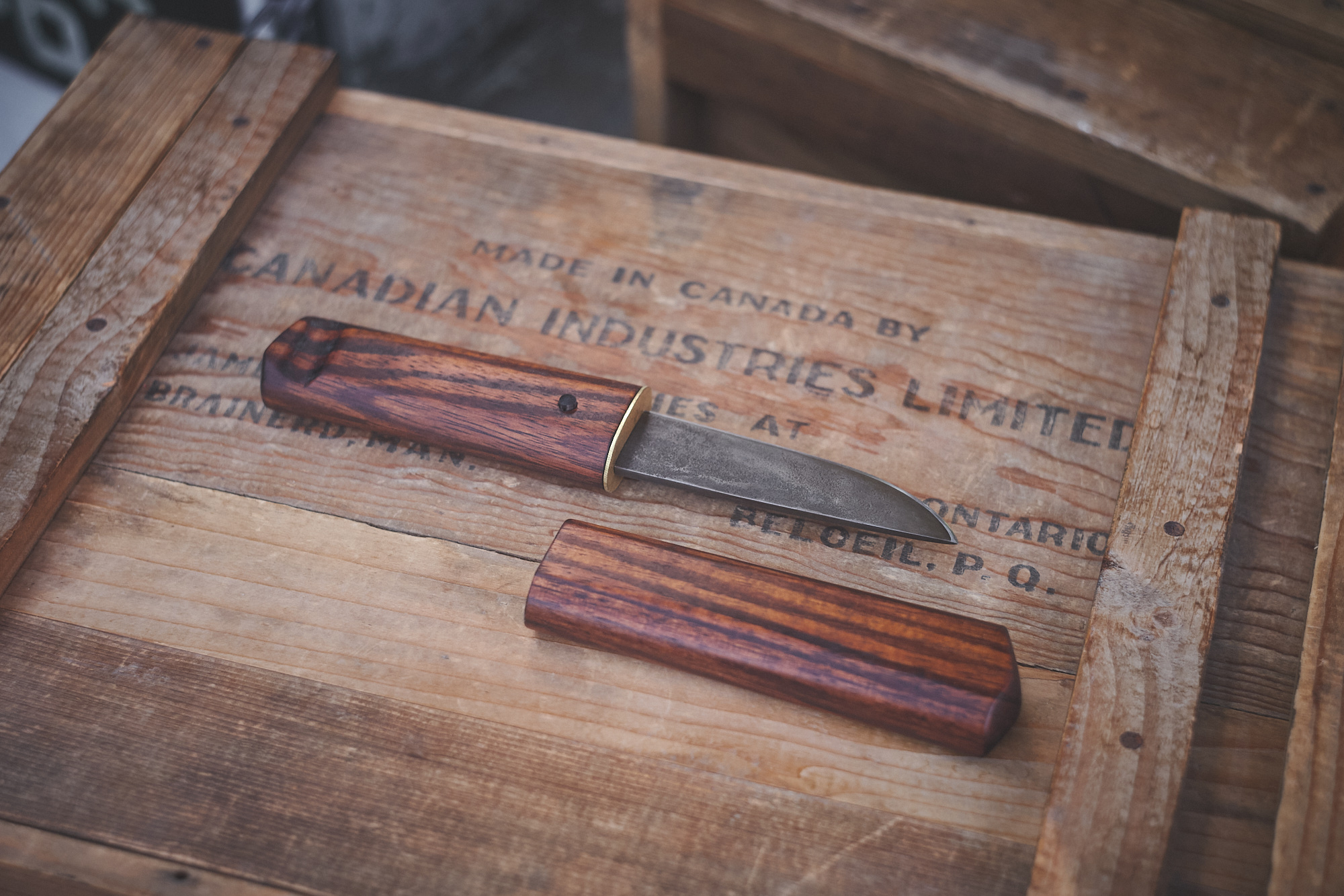 Island Blacksmith: Charcoal forged knives from reclaimed series land rover steel.