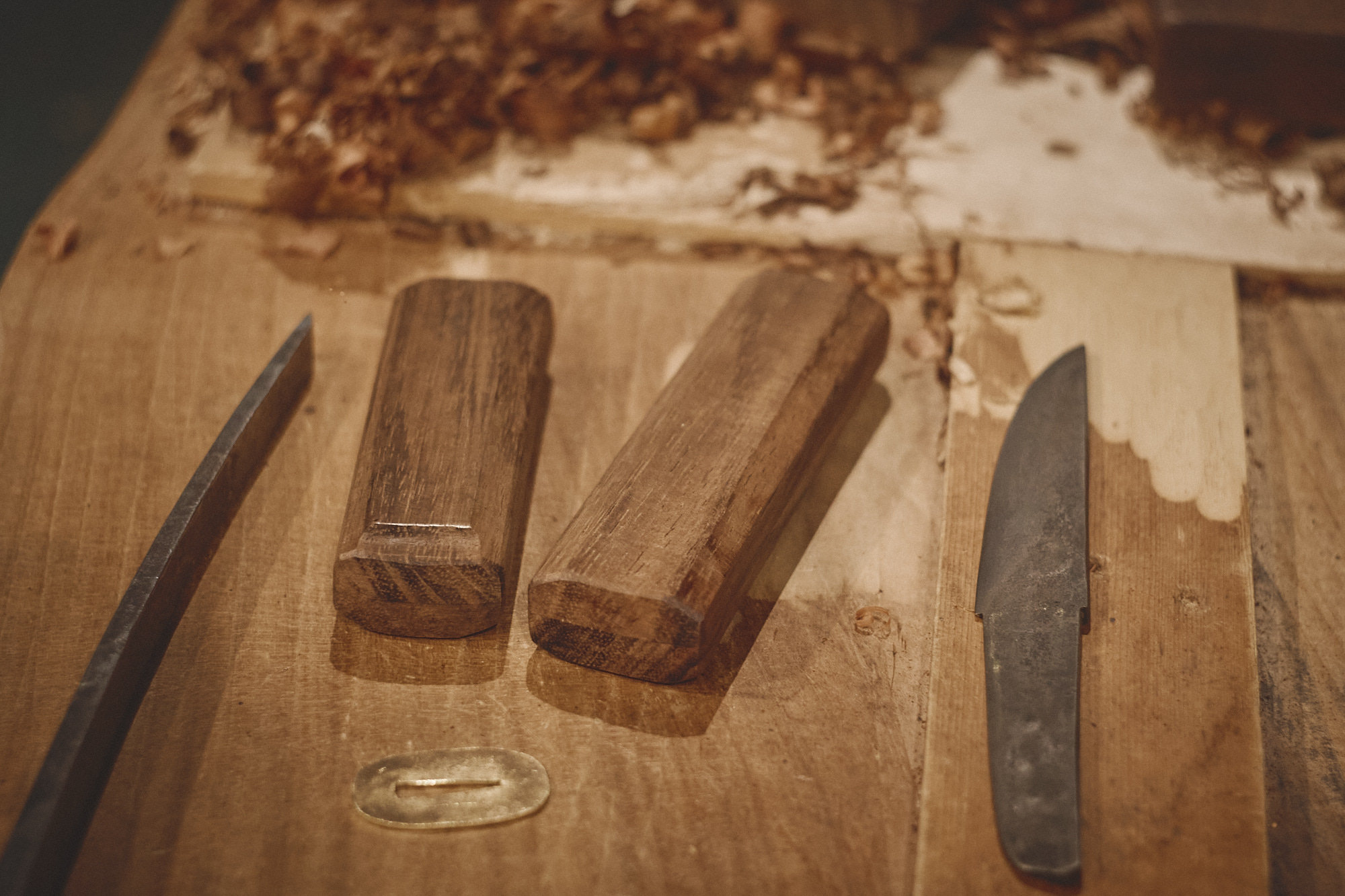 Island Blacksmith: Charcoal forged knives from reclaimed series land rover steel.