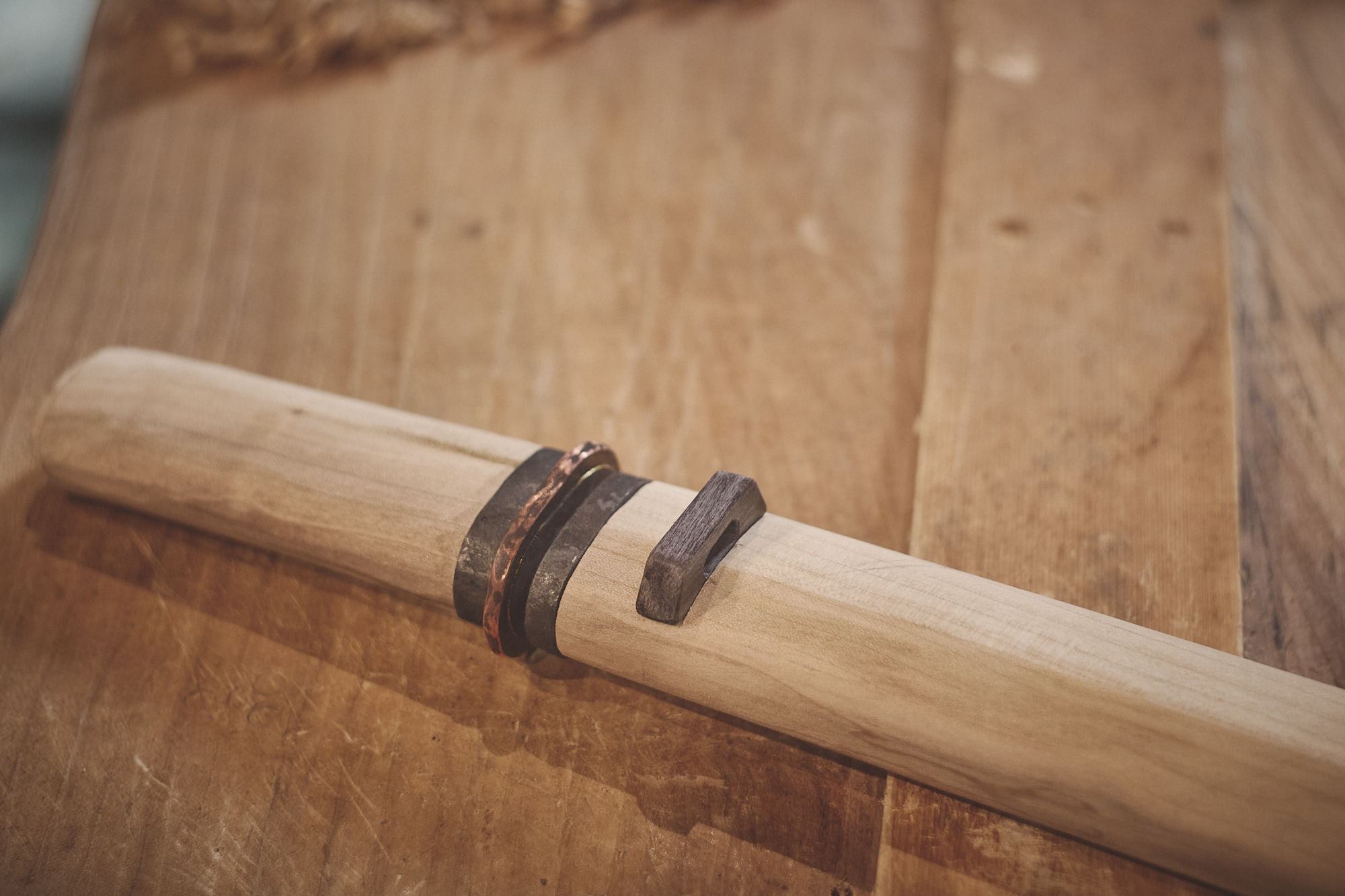 Island Blacksmith: Charcoal forged knives from reclaimed series land rover steel.