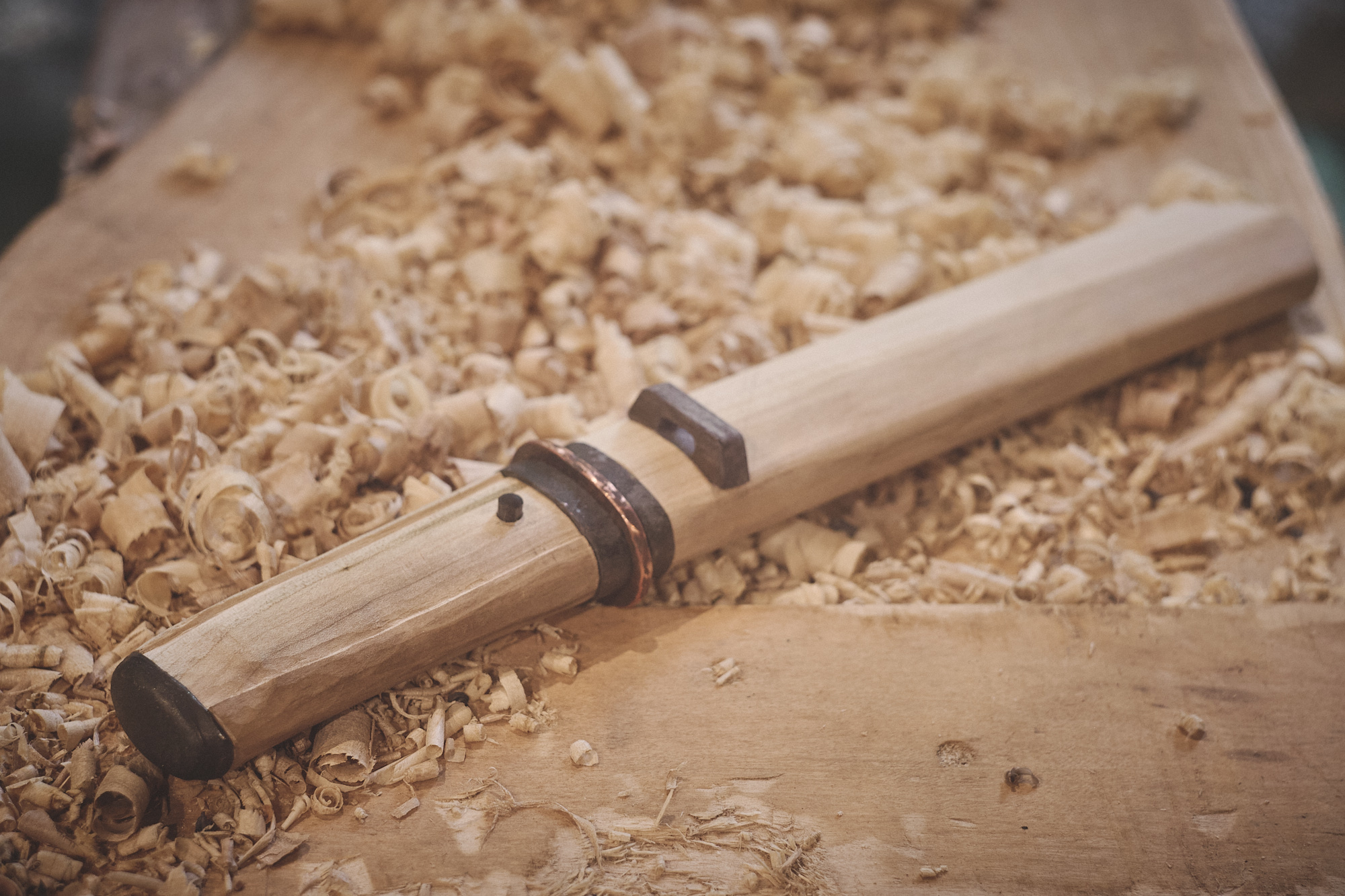 Island Blacksmith: Charcoal forged knives from reclaimed series land rover steel.