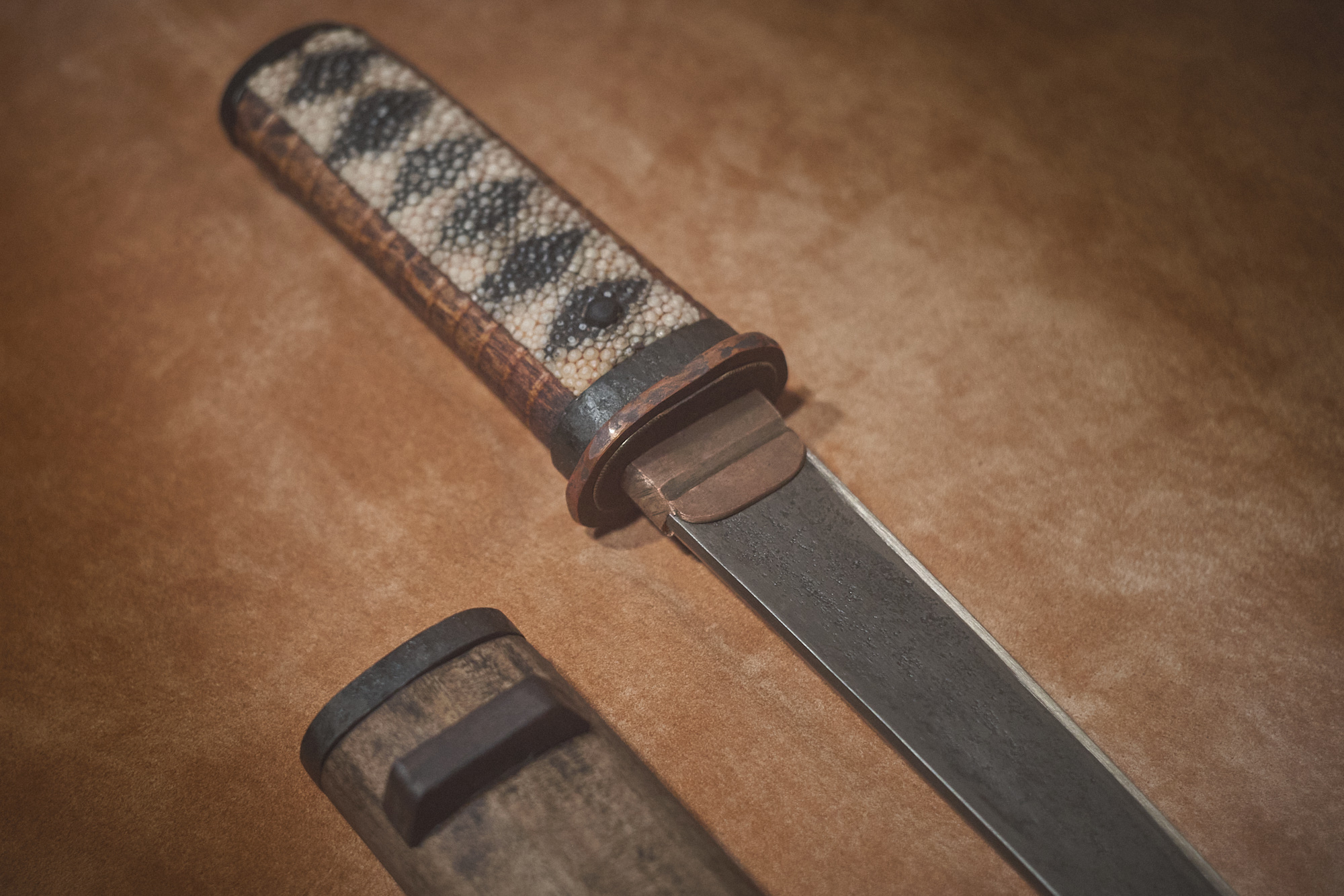 Island Blacksmith: Charcoal forged knives from reclaimed series land rover steel.