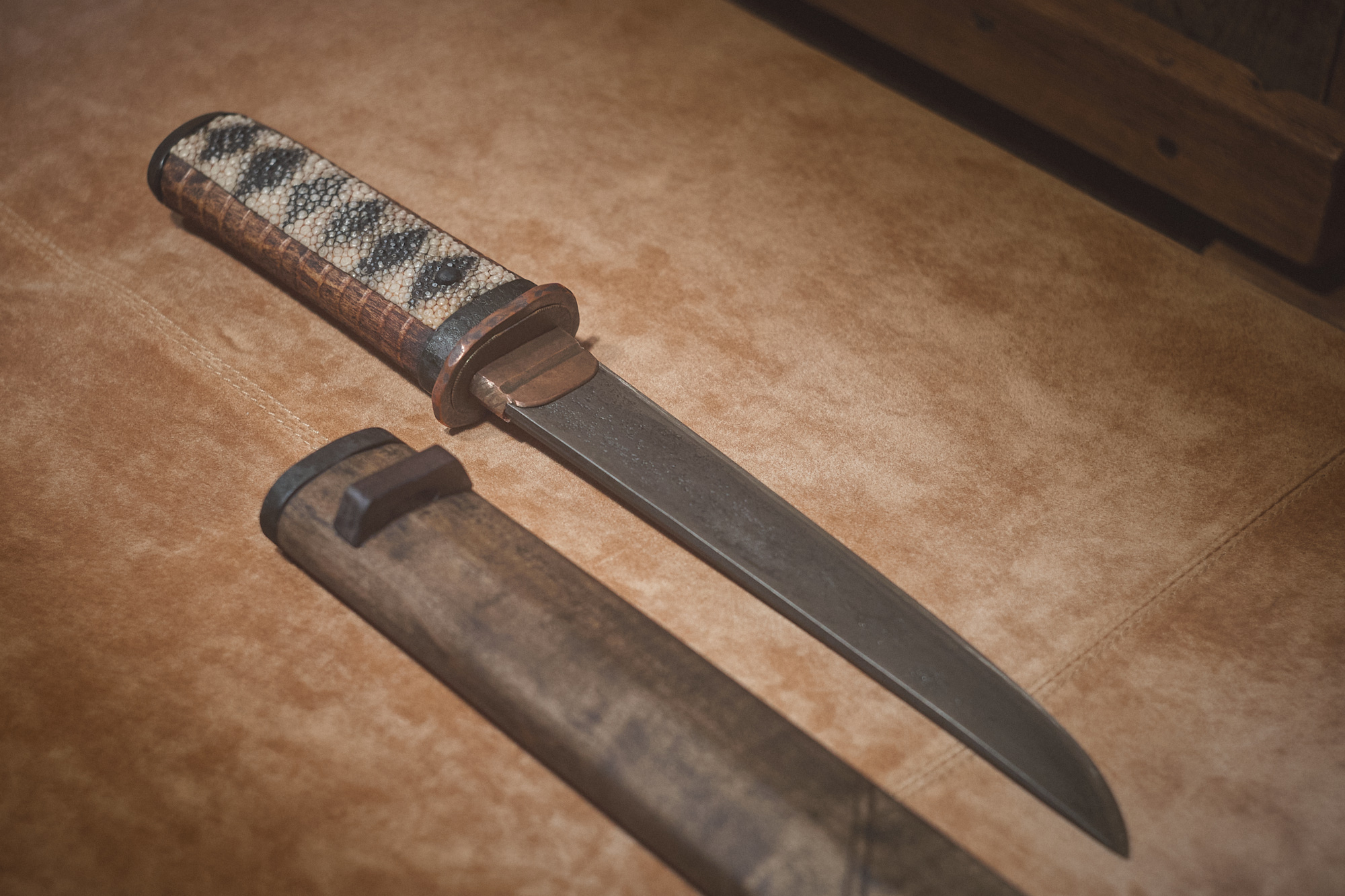 Island Blacksmith: Charcoal forged knives from reclaimed series land rover steel.