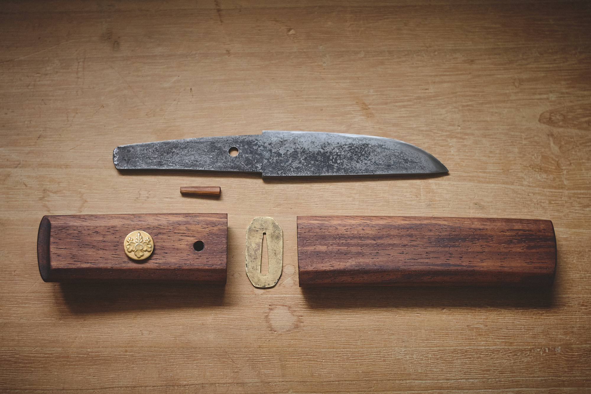 Island Blacksmith: Charcoal forged knives from reclaimed series land rover steel.