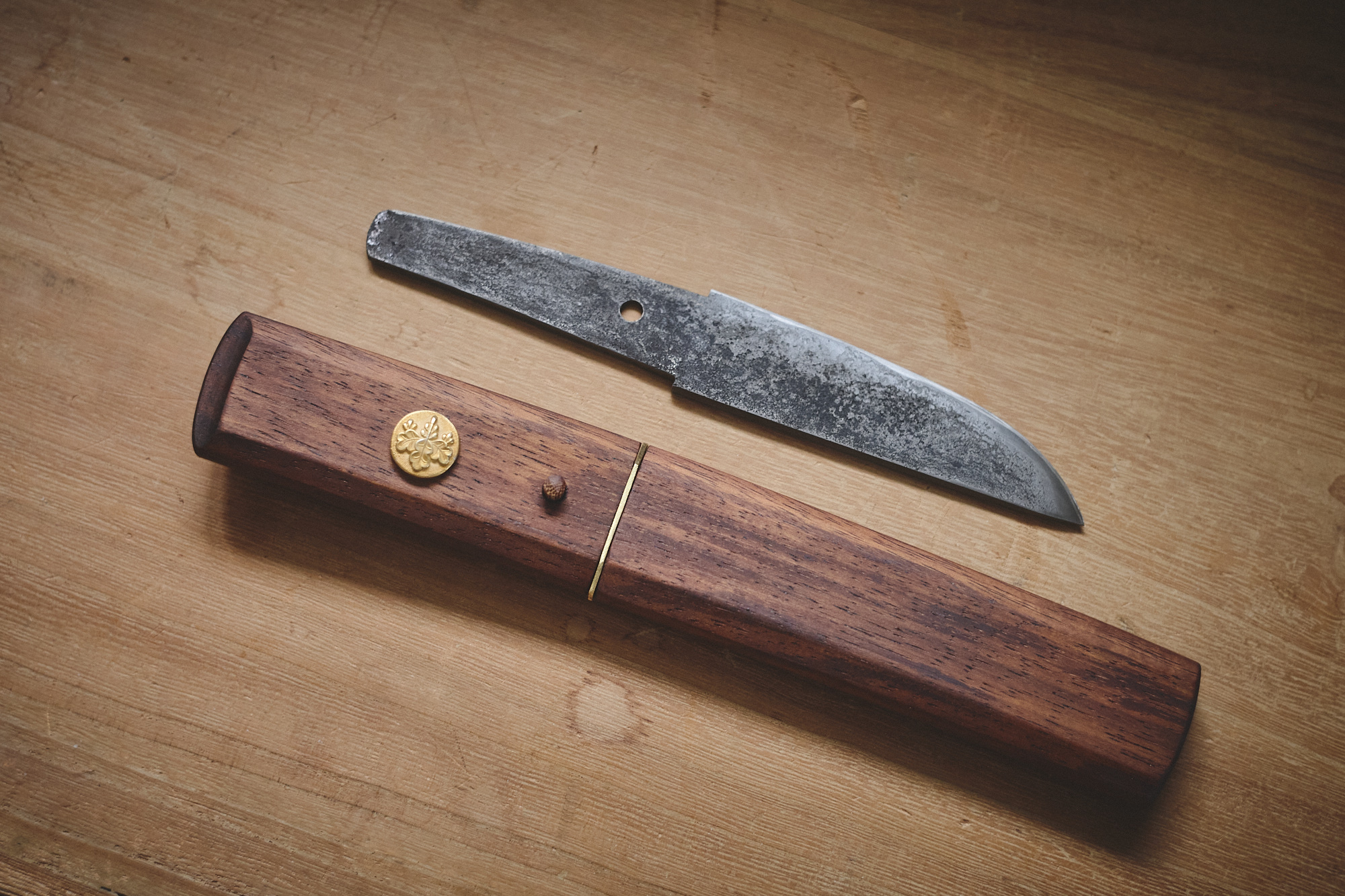 Island Blacksmith: Charcoal forged knives from reclaimed series land rover steel.