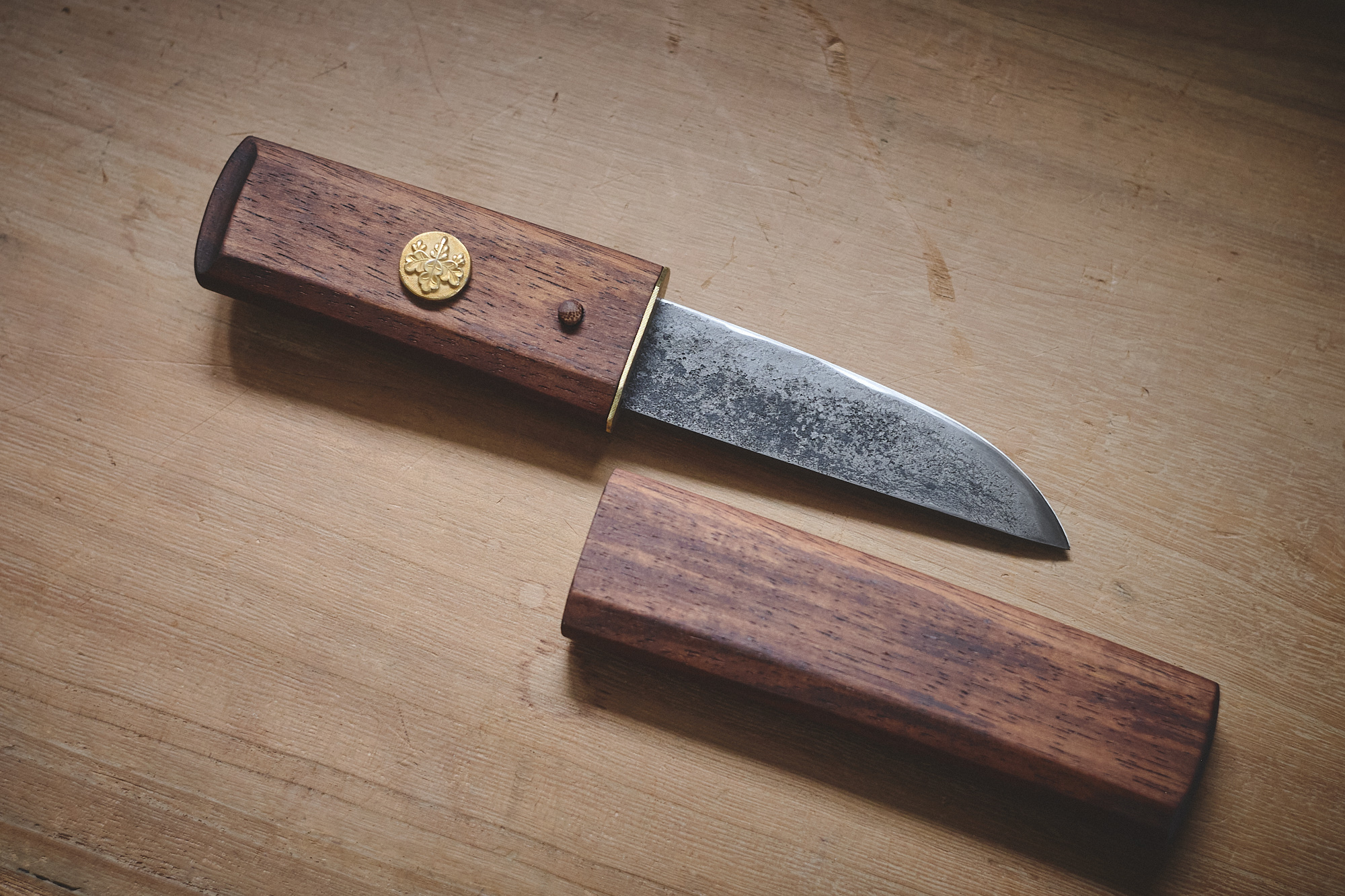 Island Blacksmith: Charcoal forged knives from reclaimed series land rover steel.